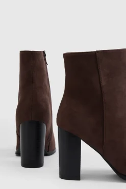 Bottines À Talon Bloc Haut En Synthétique