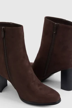 Bottines À Talon Bloc Haut En Synthétique