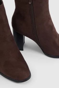 Bottines À Talon Bloc Haut En Synthétique