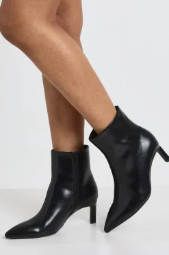 Bottines À Talons Aiguilles Bas Coupe Large
