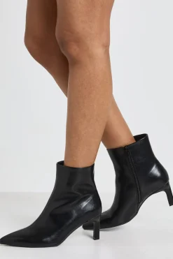 Bottines À Talons Aiguilles Bas Coupe Large
