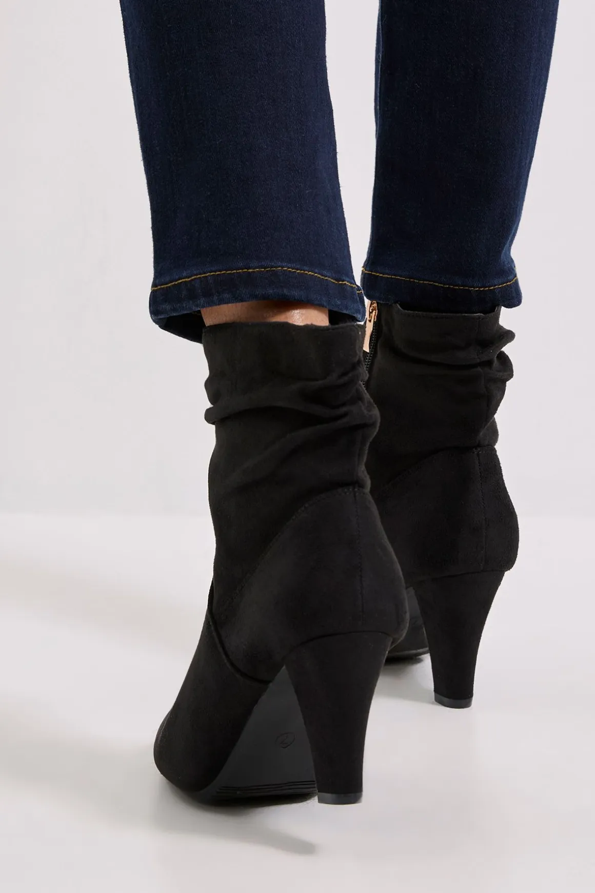 Bottines à Talons Hauts Ally en synthétique Froncé