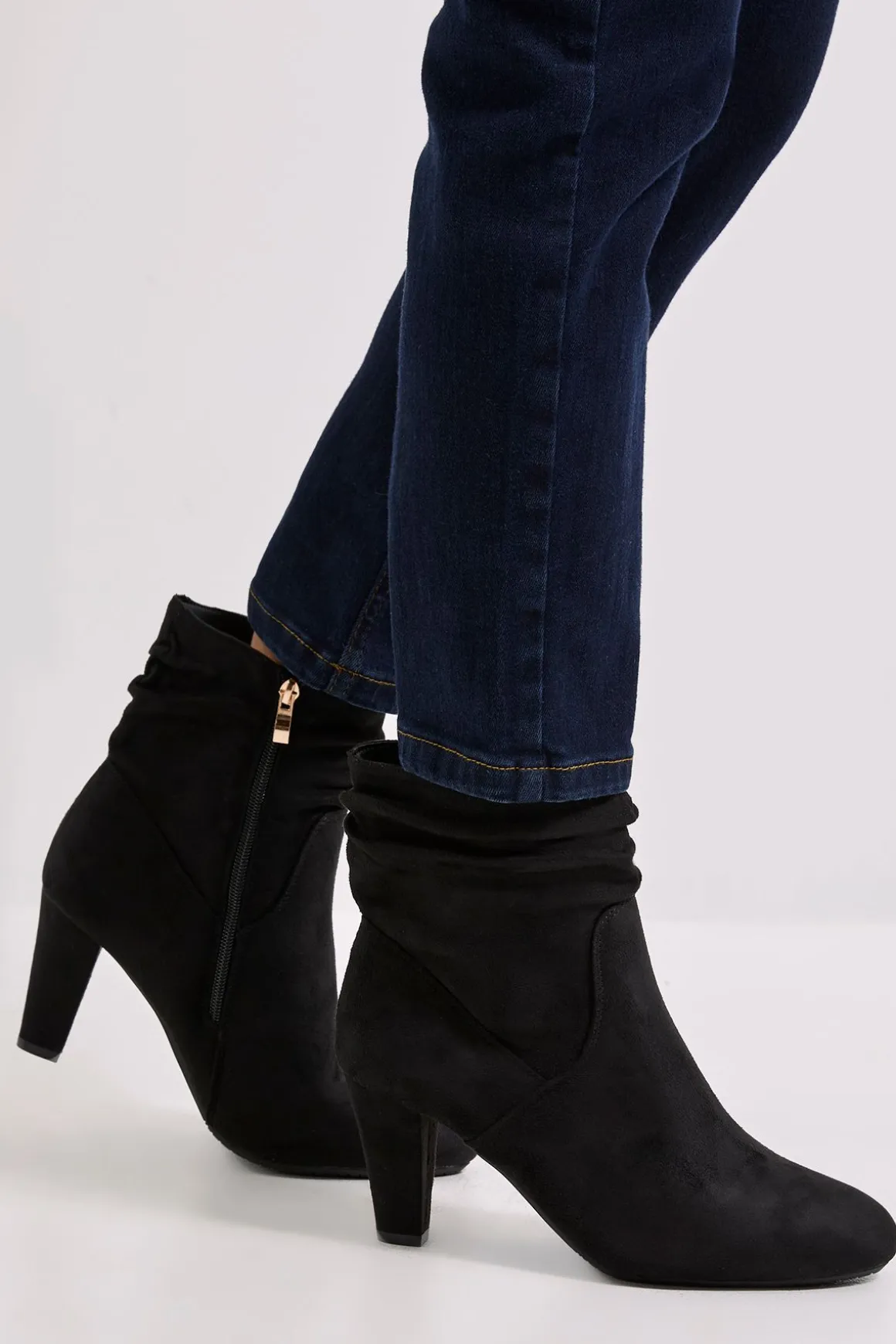 Bottines à Talons Hauts Ally en synthétique Froncé