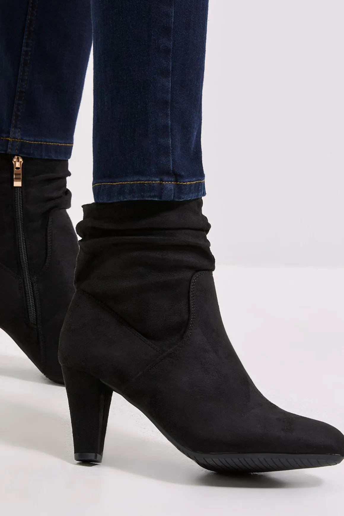 Bottines à Talons Hauts Ally en synthétique Froncé