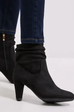 Dorothy Perkins Bottines à Talons Hauts en synthétique Froncé Ally Coupe Large< Bottes Mi-Hautes|Bottes