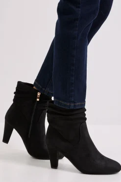 Dorothy Perkins Bottines à Talons Hauts en synthétique Froncé Ally Coupe Large< Bottes Mi-Hautes|Bottes