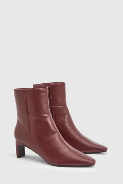 Wallis Bottines Tania À Talon Aiguille Moyen En Synthétiquecuir< Bottines|Bottes Noires
