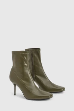 Bottine stiletto effet chaussette