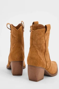 Bottines Western Brodées En Synthétique