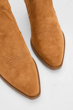 Bottines Western Brodées En Synthétique