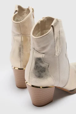 Bottines Western Cowboy À La Cheville Avec Détails Contrastés