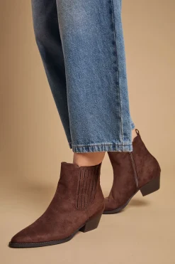 Oasis Bottines Western Debbie en Synthétique avec Soufflet Recouvert< Bottines|Bottes En Daim