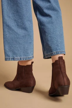 Oasis Bottines Western Debbie en Synthétique avec Soufflet Recouvert< Bottines|Bottes En Daim