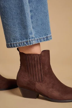 Oasis Bottines Western Debbie en Synthétique avec Soufflet Recouvert< Bottines|Bottes En Daim
