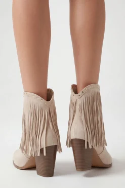 boohoo Bottines Western À Franges Et Clous En Synthétique< Bottes Mi-Hautes|Bottes