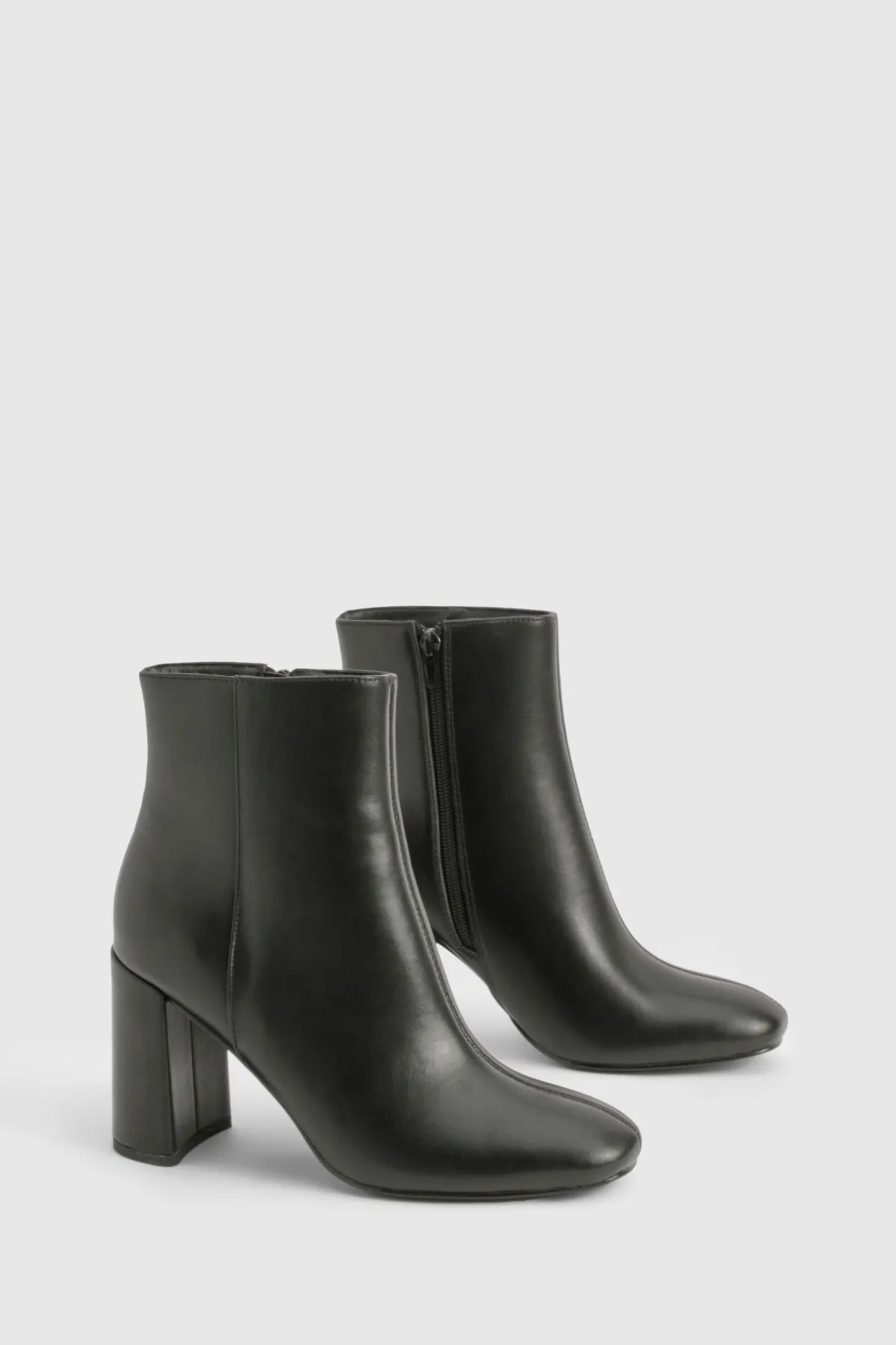 boohoo Bottine à talon bloc< Bottines|Bottes Noires