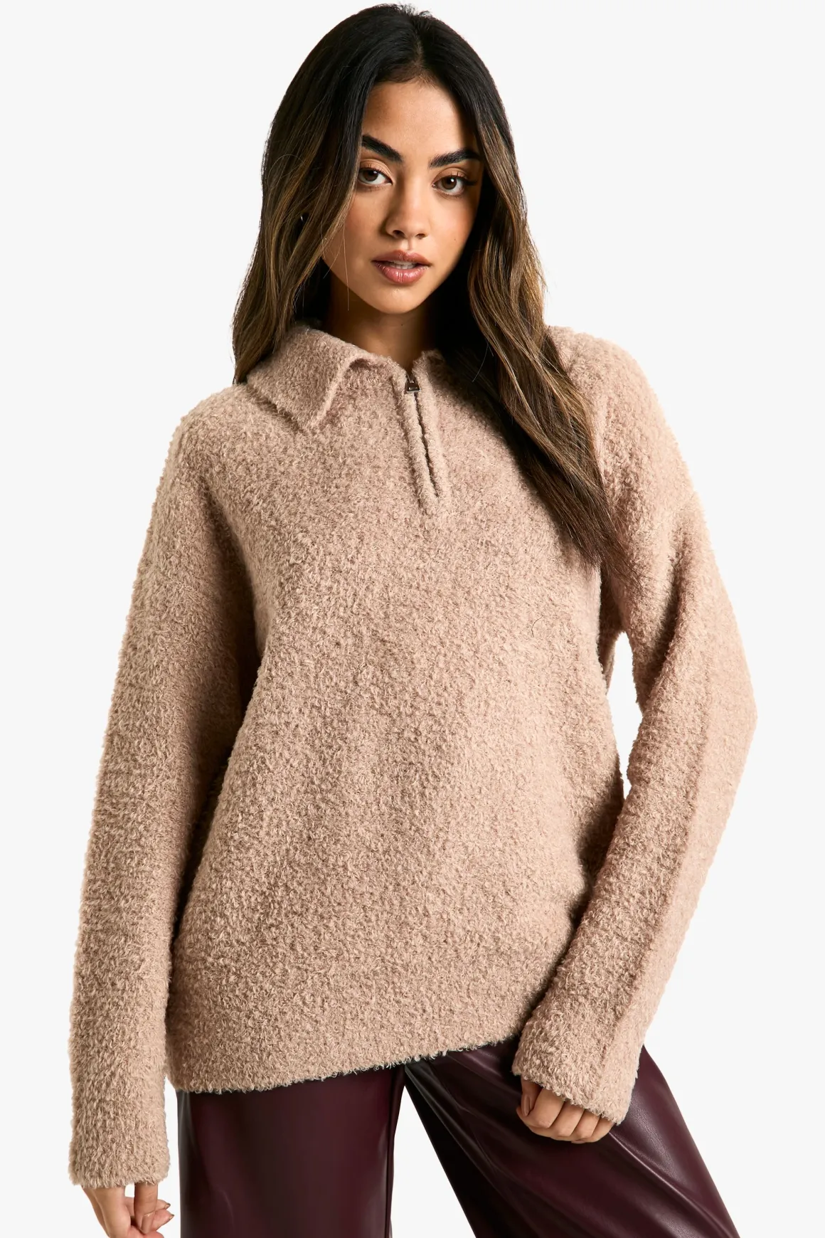 Boucle Pull À Col Detail en Maille