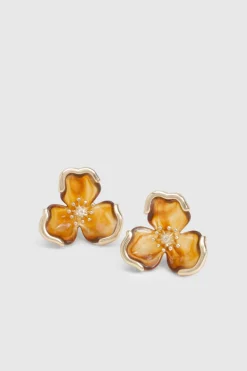 boohoo Boucles d'oreilles à clous en résine florale< Boucles D'Oreilles