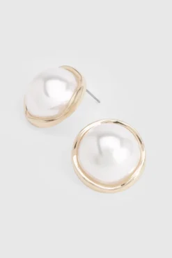 Boucles d’oreilles clous à grande perle