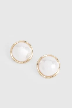 Boucles d’oreilles clous à grande perle