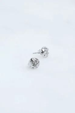 Boucles d'oreilles clous parsemées de cristaux européens sertis à la main