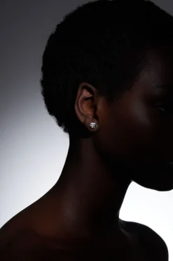 Boucles d'oreilles clous parsemées de cristaux européens sertis à la main