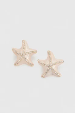 Boucles D'oreilles Clous Étoile De Mer Émaillées