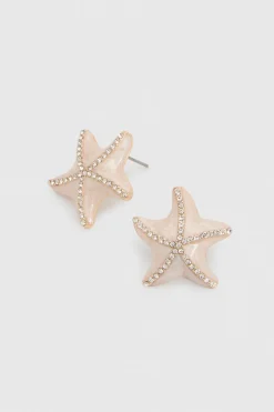 Boucles D'oreilles Clous Étoile De Mer Émaillées