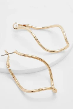Boucles d'oreilles créoles à forme ondulée