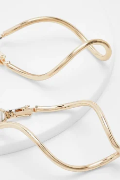 Boucles d'oreilles créoles à forme ondulée