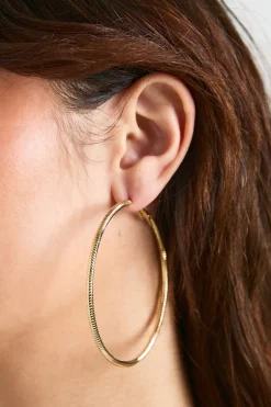 Boucles d'oreilles créoles larges Lot de 2
