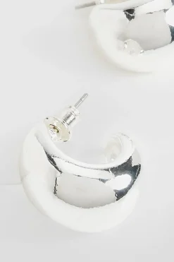 boohoo Boucles d'oreilles créoles mini épaisses en argent< Boucles D'Oreilles