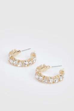 Boucles d'oreilles créoles mini épaisses ornées