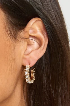Boucles d'oreilles créoles mini épaisses ornées