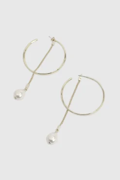 Boucles d'Oreilles Créoles Modernes à Perles