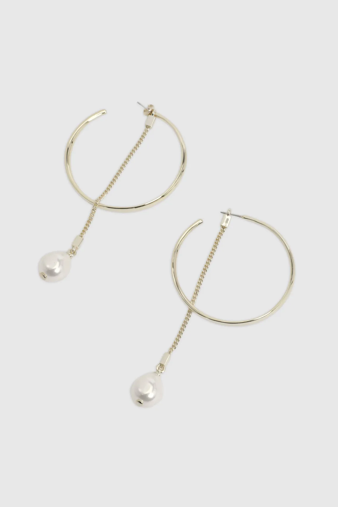 Boucles d'Oreilles Créoles Modernes à Perles