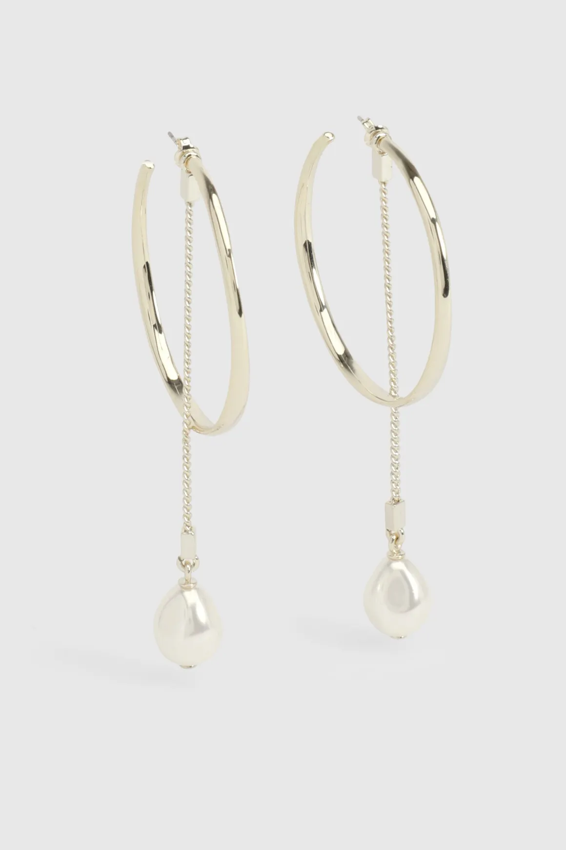Boucles d'Oreilles Créoles Modernes à Perles