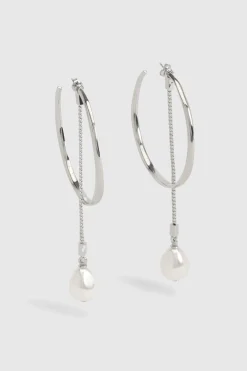 Boucles d'Oreilles Créoles Modernes à Perles