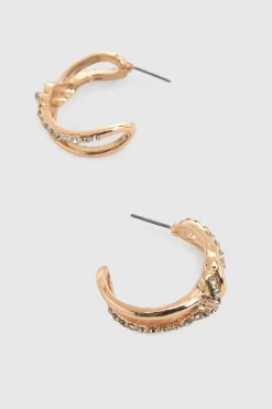 boohoo Boucles D'oreilles Créoles Ornées Avec Détail Nœud< Boucles D'Oreilles