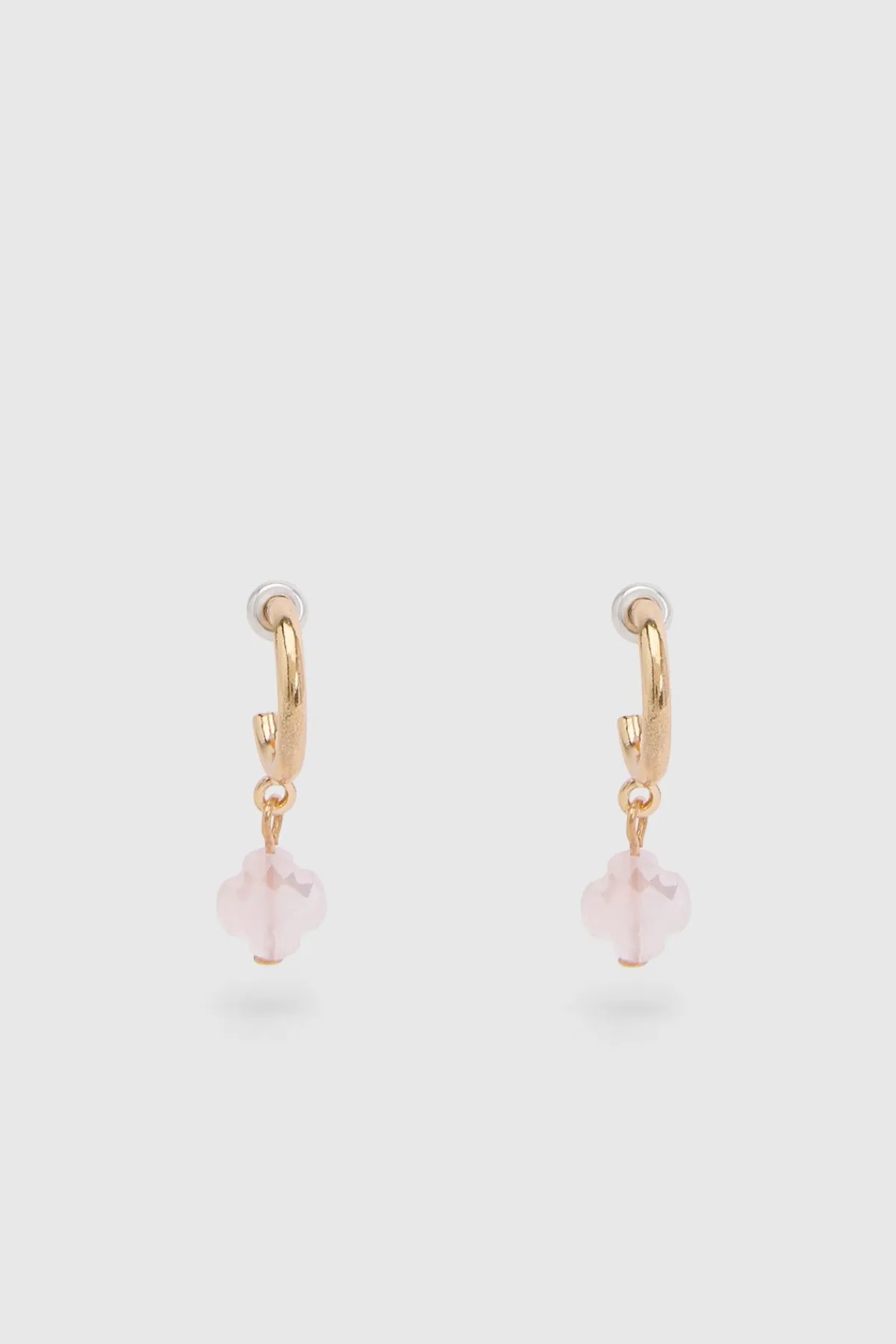 boohoo Boucles D'oreilles Créoles À Pendentif Trèfle Rose< Boucles D'Oreilles