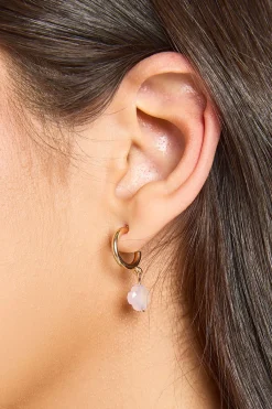 boohoo Boucles D'oreilles Créoles À Pendentif Trèfle Rose< Boucles D'Oreilles