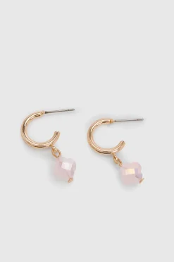 boohoo Boucles D'oreilles Créoles À Pendentif Trèfle Rose< Boucles D'Oreilles