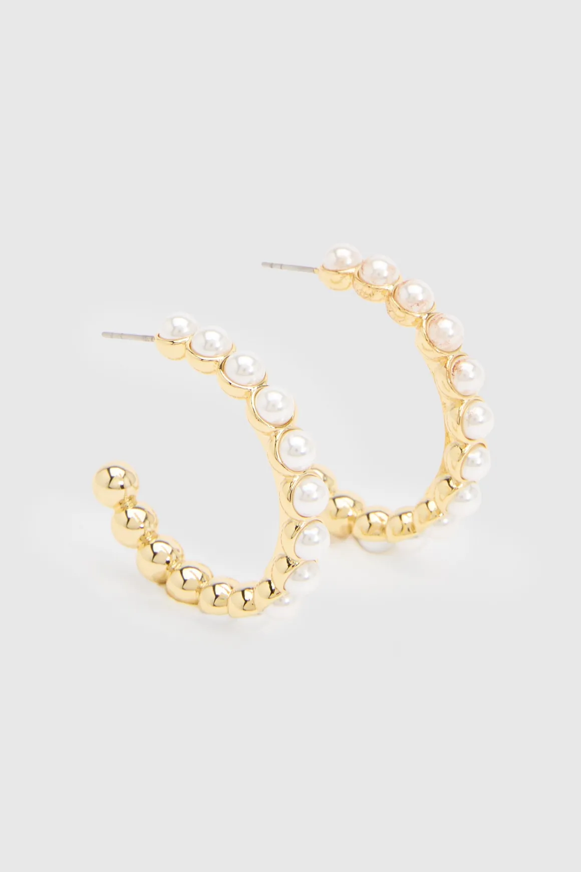Boucles D'oreilles Créoles Perles Entrelacées