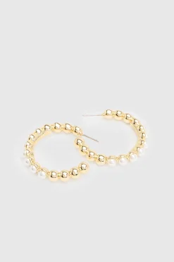 Boucles D'oreilles Créoles Perles Entrelacées