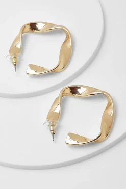 boohoo Boucles d'oreilles créoles twist es< Boucles D'Oreilles