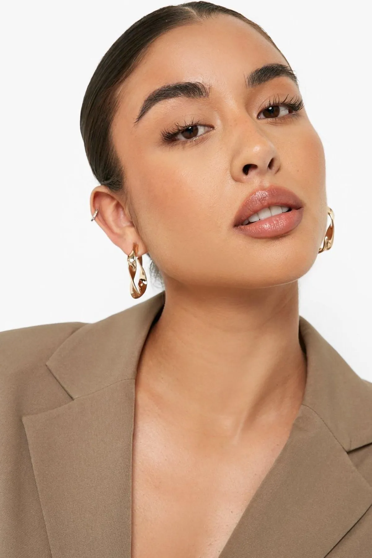 boohoo Boucles d'oreilles créoles twist es< Boucles D'Oreilles
