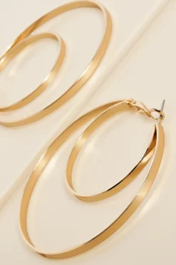 Boucles d'oreilles double créoles