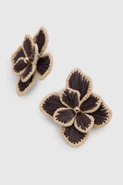 boohoo Boucles D'oreilles Fleurs En Raphia Imposantes< Looks Chocolat|Boucles D'Oreilles