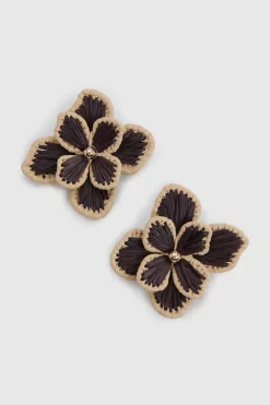 boohoo Boucles D'oreilles Fleurs En Raphia Imposantes< Looks Chocolat|Boucles D'Oreilles