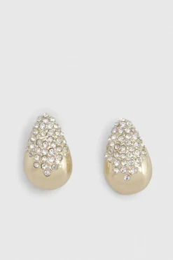 Boucles D'oreilles Goutte D'eau En Strass